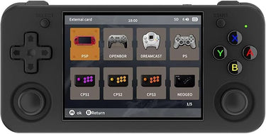 ANBERNIC RG35XX Retro Handheld Spielekonsole, 64G Karte, 5400+ Spiele, Grau